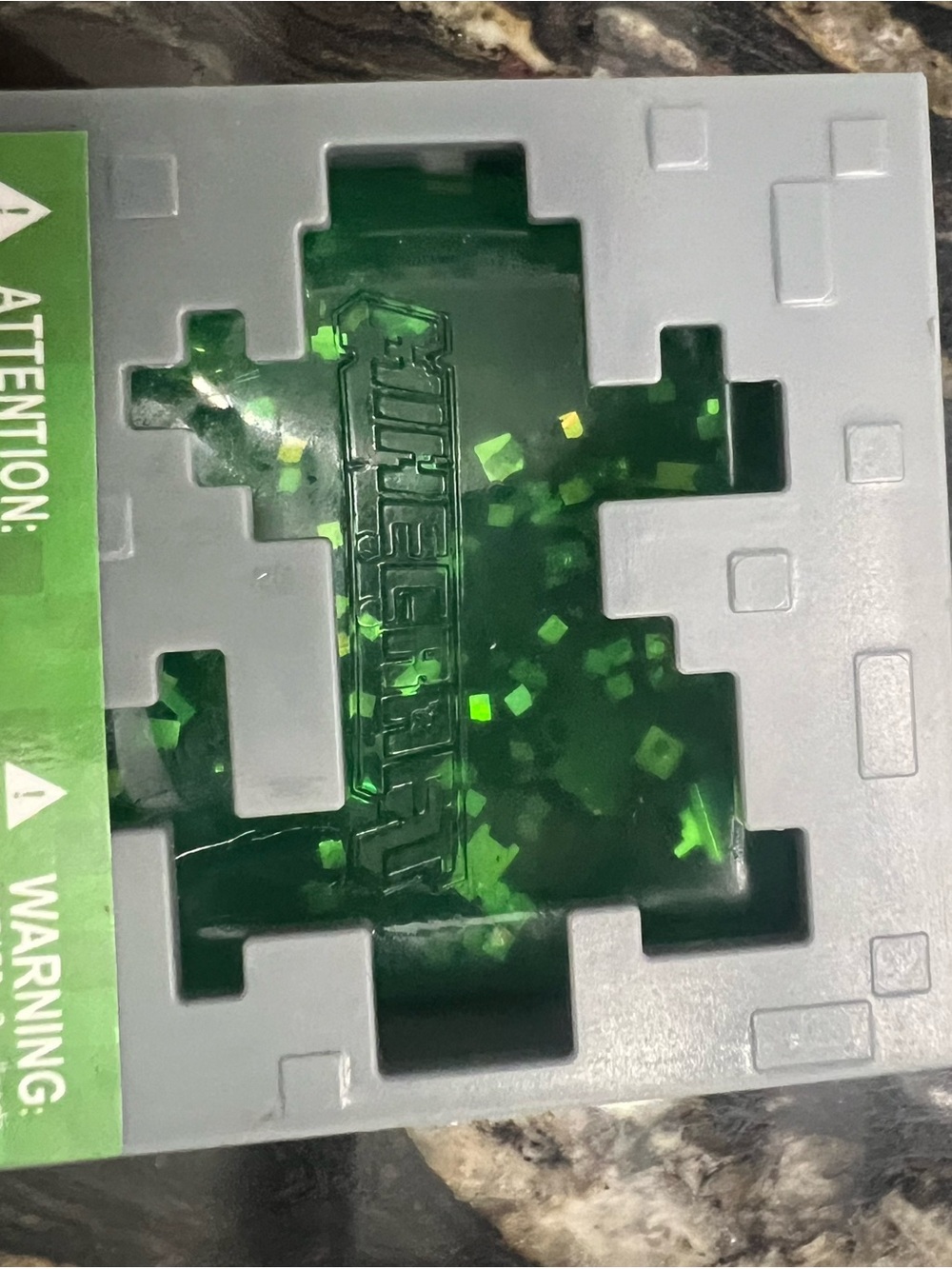 Minecraft Green Glitter Shaker Toy
